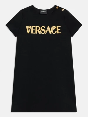 Sukienka z dżerseju Versace czarny