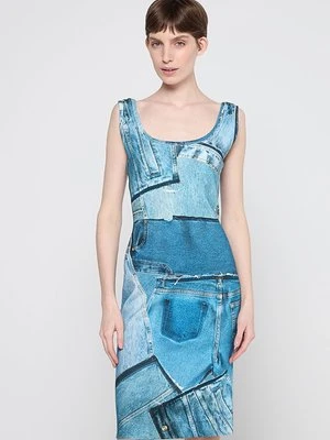 Sukienka z dżerseju Versace Jeans Couture