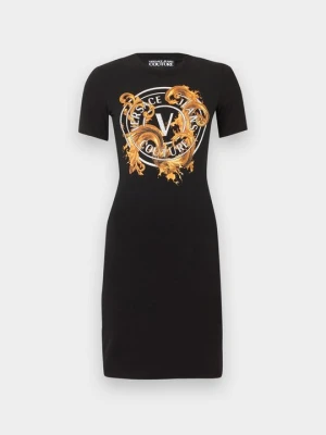 Sukienka z dżerseju Versace Jeans Couture czarny