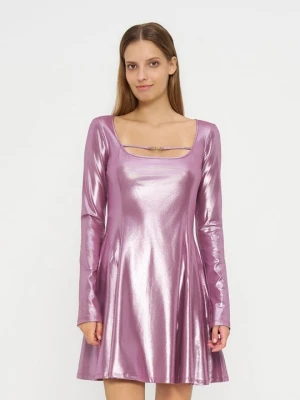 Sukienka z dżerseju Versace Jeans Couture liliowy