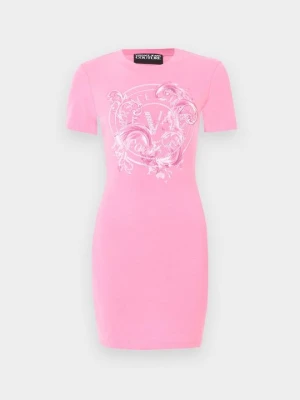 Sukienka z dżerseju Versace Jeans Couture różowy