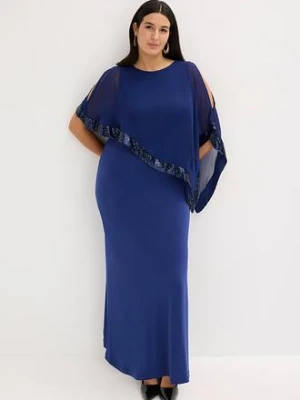 Sukienka z dżerseju z cekinami bonprix