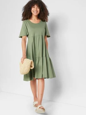 Sukienka z dżerseju z czystej bawełny bonprix