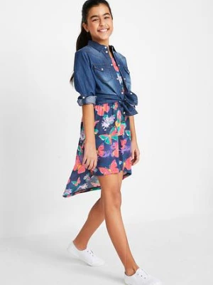 Sukienka z dżerseju, z dłuższym tyłem bonprix