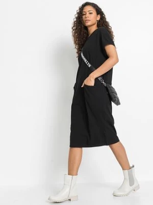 Sukienka z dżerseju z kieszeniami bonprix