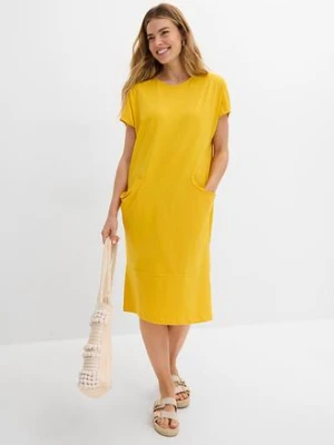 Sukienka z dżerseju z kieszeniami bonprix