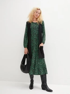 Sukienka z dżerseju, z lejącego materiału z domieszką wiskozy bonprix