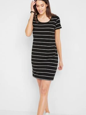 Sukienka z dżerseju ze stretchem, krótki rękaw bonprix