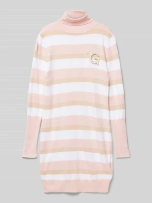 Sukienka z dzianiny dresowej z aplikacją z logo Guess