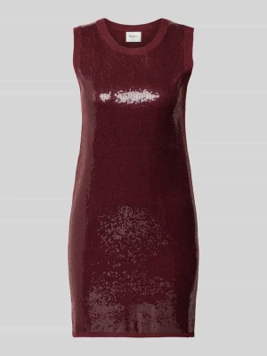 Sukienka z dzianiny o dopasowanym kroju z dodatkiem wełny model ‘ELAINE’ Pepe Jeans