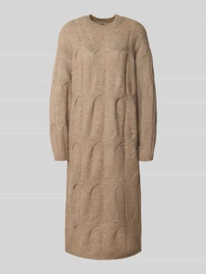 Sukienka z dzianiny o kroju relaxed fit z dodatkiem wełny model ‘JENNA’ Pieces