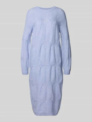 Sukienka z dzianiny o kroju relaxed fit z dodatkiem wełny model ‘JENNA’ Pieces