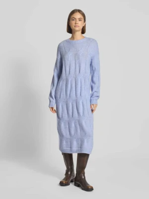 Sukienka z dzianiny o kroju relaxed fit z dodatkiem wełny model ‘JENNA’ Pieces