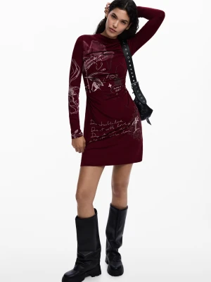 SUKIENKA Z DZIANINY Z DŁUGIM RĘKAWEM Desigual