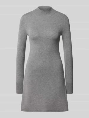 Sukienka z dzianiny z golfem typu mock neck Only Ciemnoszary melanż