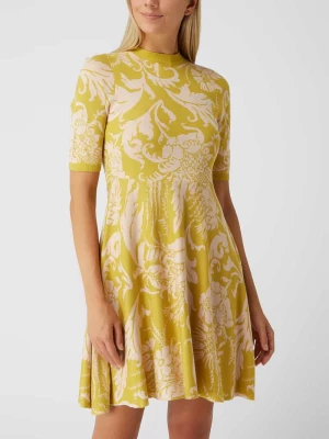 Sukienka z dzianiny z kwiatowym wzorem model ‘Monniey’ Ted Baker