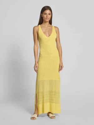 Sukienka z dzianiny z mieszanki wiskozy model ‘Floom’ Boss Orange