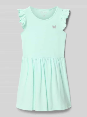 Sukienka z falbanami i motywem BLUE SEVEN