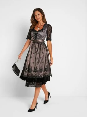 Sukienka z fartuchem w ludowym stylu (komplet 2-cz.) bonprix