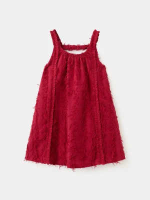 Sukienka z frędzlami burgund - Dzieci - - MANGO KIDS