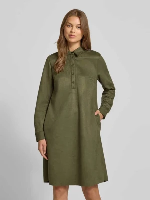 Sukienka z imitacji skóry o długości do kolan MORE & MORE