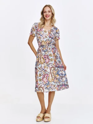 Sukienka z kolorowym printem o swobodnym kroju Top Secret