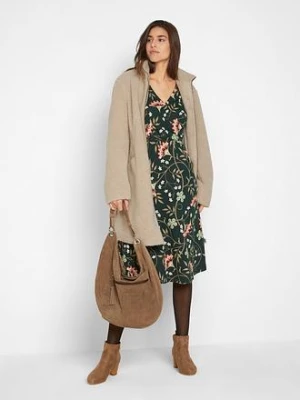 Sukienka z kopertowym dekoltem z bawełnianego dżerseju bonprix