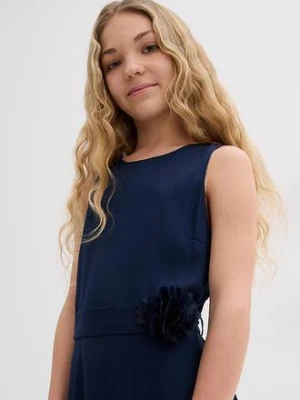 Sukienka z kwiatową aplikacją bonprix