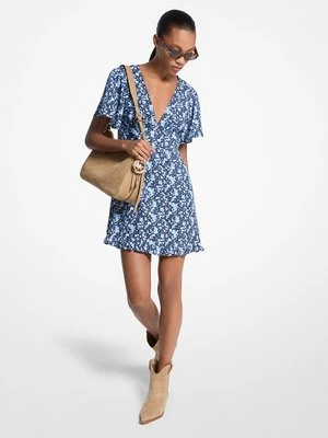 Sukienka z kwiatowym nadrukiem z mieszanki wiskozy i jedwabiu MICHAEL Michael Kors