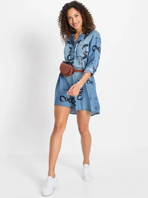 Sukienka z lejącego lyocellu bonprix