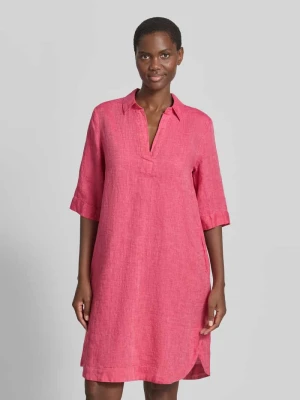 Sukienka z lnu do kolan model 'DERRY' 0039 italy