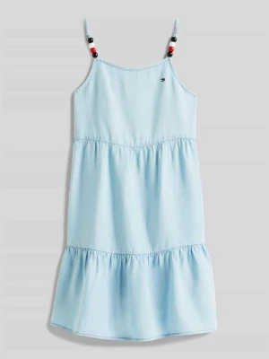Sukienka z lyocellu z cienkimi ramiączkami Tommy Hilfiger Teens