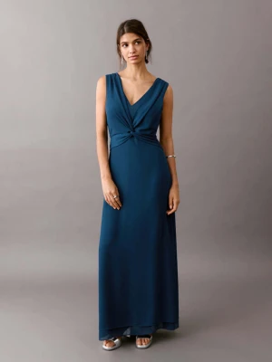 Sukienka z marszczeniem granatowy - Dziewczyna - - MANGO TEEN