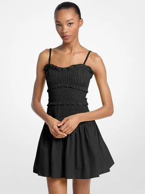 Sukienka z marszczonej bawełnianej popeliny MICHAEL Michael Kors