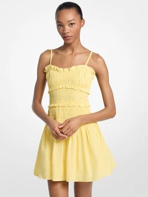 Sukienka z marszczonej bawełnianej popeliny MICHAEL Michael Kors