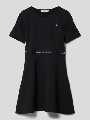 Sukienka z mieszanki wiskozy z nadrukiem z logo model ‘PUNTO’ Calvin Klein Jeans