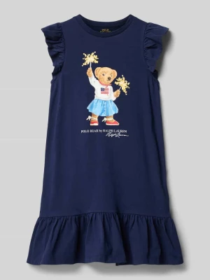 Sukienka z nadrukami z motywem z logo Polo Ralph Lauren Kids
