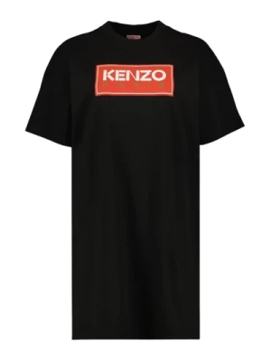 Sukienka z nadrukiem logo z bawełny Kenzo