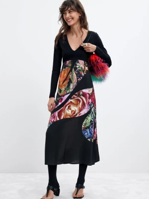 Sukienka z nadrukiem midi M. C. Lacroix Desigual czarny