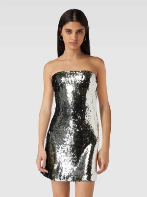 Sukienka z odkrytymi ramionami i cekinowym obszyciem Review X GNO