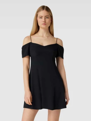 Sukienka z odkrytymi ramionami i wyhaftowanym logo Calvin Klein Jeans