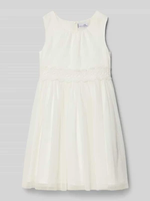 Sukienka z okrągłym dekoltem i tasiemką w talii Happy Girls