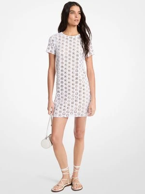 Sukienka z pianki z laserowo wycinanymi ozdobnymi lustrzanymi kwiatami MICHAEL Michael Kors