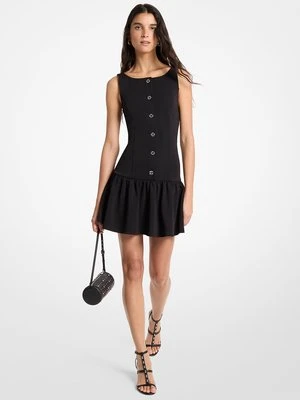 Sukienka z podwójnej dzianiny z krepy z obniżoną talią MICHAEL Michael Kors