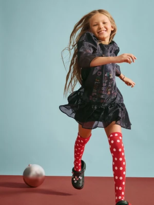 Sukienka z rękawem z nadrukiem lettering Desigual