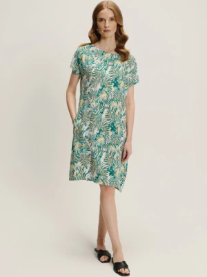 Sukienka z roślinnym printem Greenpoint