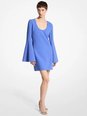 Sukienka z rozkloszowanymi rękawami z dwustronnej wełny barathea MICHAEL KORS COLLECTION