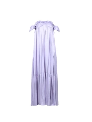 Sukienka z Satyny z Dużym Falbanem Aniye By