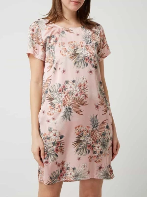 Sukienka z satyny z kwiatowym wzorem Liu Jo White