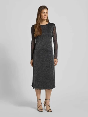 Sukienka z siateczki o kroju regular fit z efektowną przędzą Tom Tailor Denim